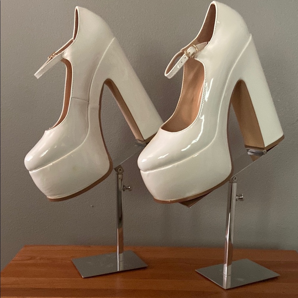 White Platform Mary Jane